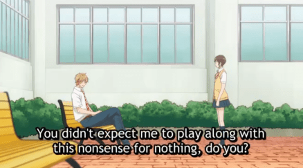 Erika found out that the guy is actually her schoolmate named Kyoya who is notoriously popular, and goes by the title 